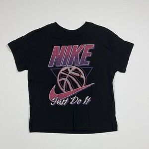 Nike Kids Black and Pink Graphic Tee Size Kids XS Brand New With Tags